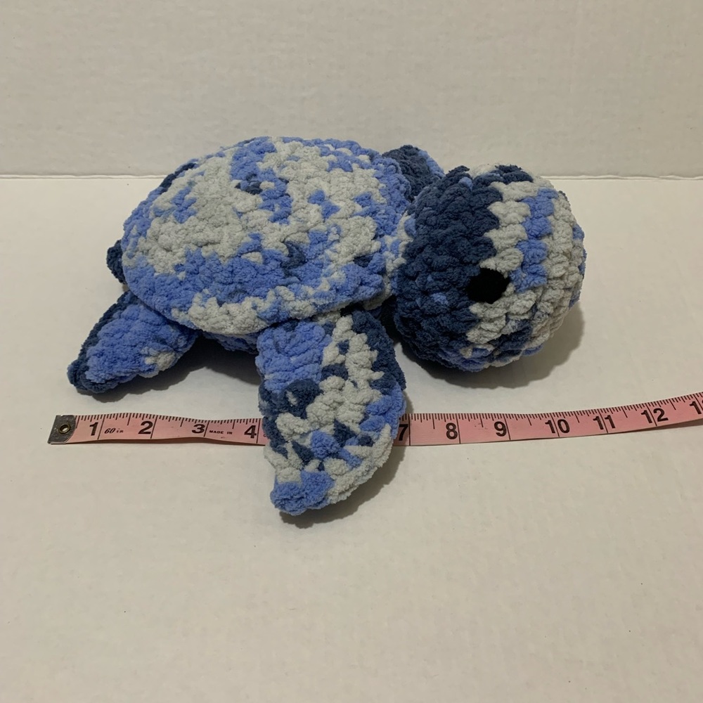 Sea Turtle Nursery Room Decor Soft Plushie Sea Turtle Handmade Crocheted - Picture 14 of 14